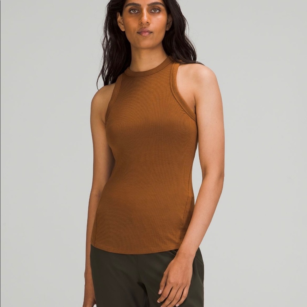 Lululemon Hold Tight Crewneck Tank Top Copper Brown Size 2 NWT